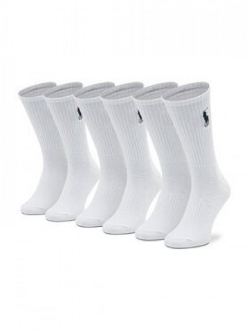 Polo Ralph Lauren Sada 3 párů vysokých ponožek unisex 449858064001 Bílá