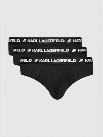 KARL LAGERFELD Sada 3 kusů slipů Logo 211M2103 Černá
