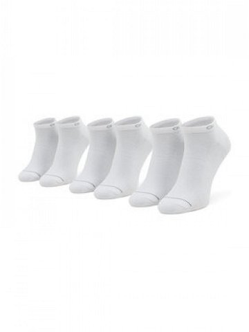 Calvin Klein Sada 3 párů dámských nízkých ponožek 701218718 Bílá