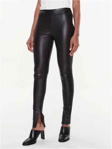 Calvin Klein Kožené kalhoty K20K205363 Černá Slim Fit