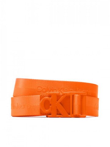 Calvin Klein Jeans Pánský pásek Monogram Logo Webbing Belt 35Mm K50K510475 Oranžová