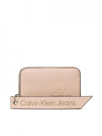 Calvin Klein Jeans Malá dámská peněženka Sculpted Med Zip Around Tag K60K610578 Růžová