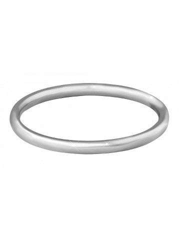 Troli Něžný minimalistický prsten z oceli Silver 52 mm