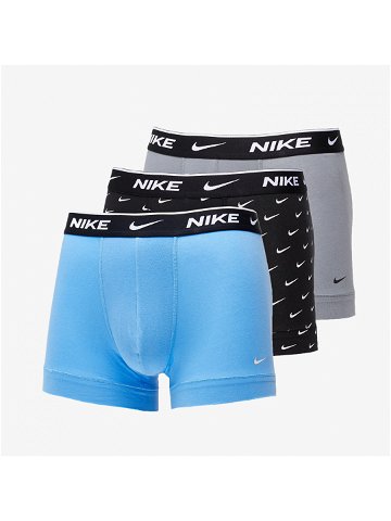 Nike Dri-FIT Trunk 3-Pack Swoosh Print Grey University Blue
