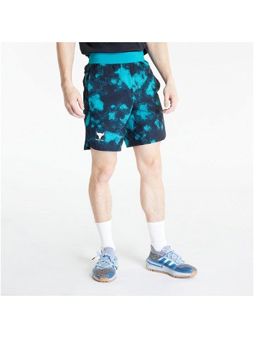 Under Armour Project Rock Printed Woven Short Coastal Teal Fade White