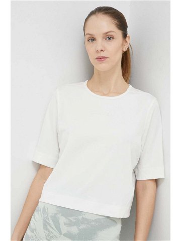 Tréninkové tričko Calvin Klein Performance Essentials béžová barva