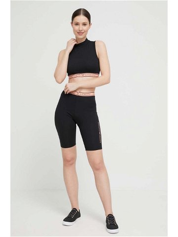 Top Emporio Armani Underwear dámský černá barva s pologolfem