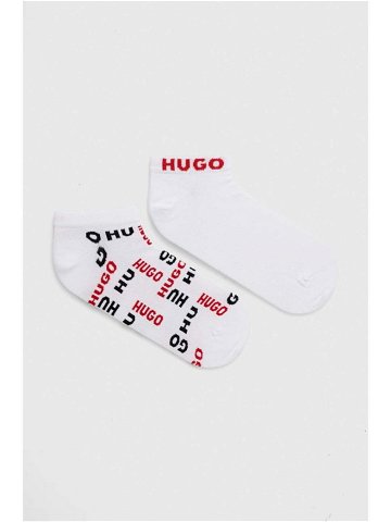 Ponožky HUGO 2-pack pánské bílá barva 50491224