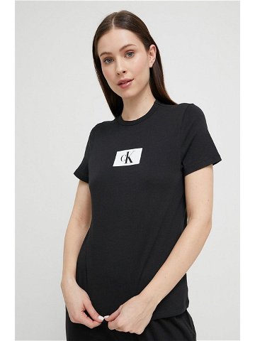 Pyžamové tričko Calvin Klein Underwear černá barva 000QS6945E