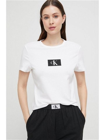Pyžamové tričko Calvin Klein Underwear bílá barva