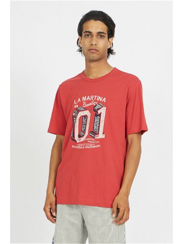Tričko la martina man t-shirt s s jersey červená xxl