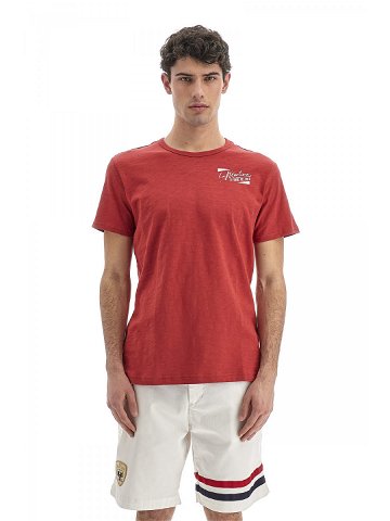 Tričko la martina man t-shirt s s slub jersey červená xxxl