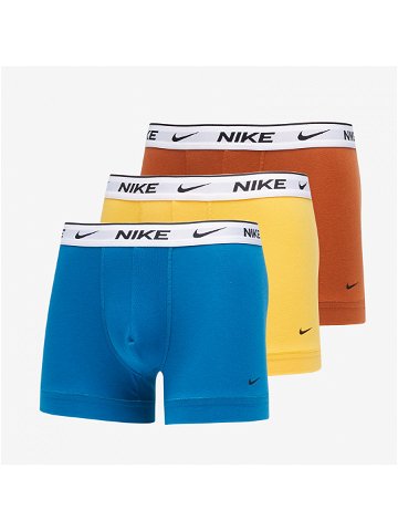 Nike Everyday Cotton Stretch Trunk 3 Pack Green Abyss Laser Orange Russet