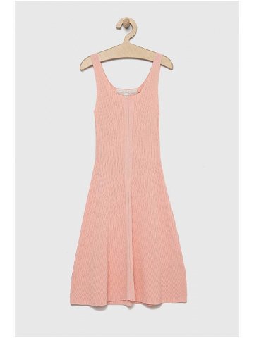 Dívčí šaty Guess růžová barva mini