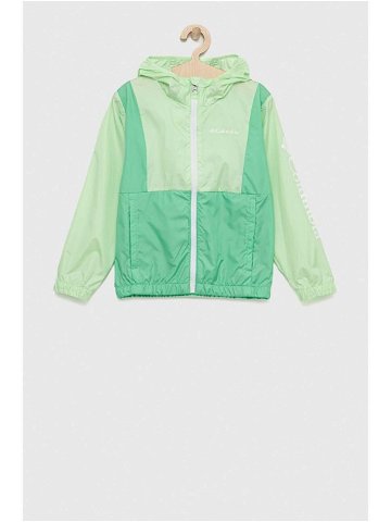 Dětská bunda Columbia Lily Basin Jacket zelená barva