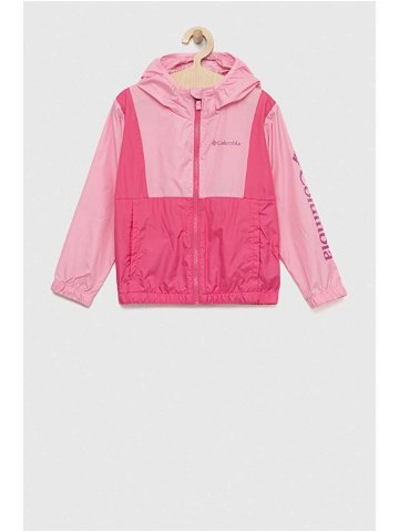 Dětská bunda Columbia Lily Basin Jacket růžová barva