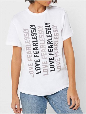Converse bílé tričko s nápisy