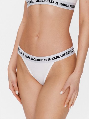 KARL LAGERFELD Brazilské kalhotky Logo 225W2127 Bílá