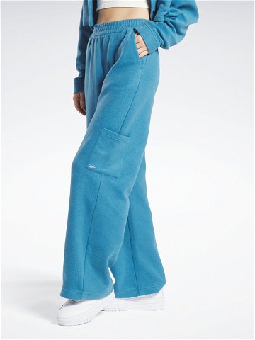 Reebok Teplákové kalhoty Reebok Classics Reverse Fleece Wide Leg Joggers HS0385 Modrá