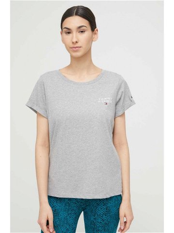 Bavlněné tričko Tommy Hilfiger šedá barva UW0UW04525