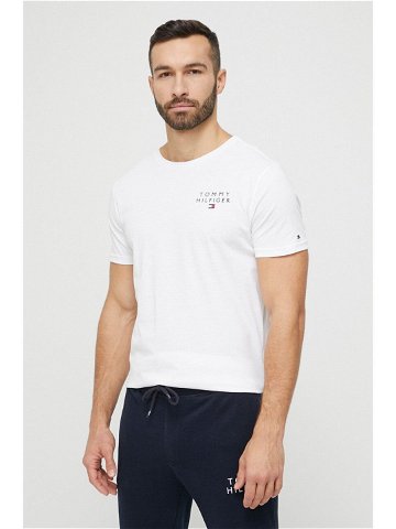 Bavlněné tričko Tommy Hilfiger bílá barva s potiskem UM0UM02916