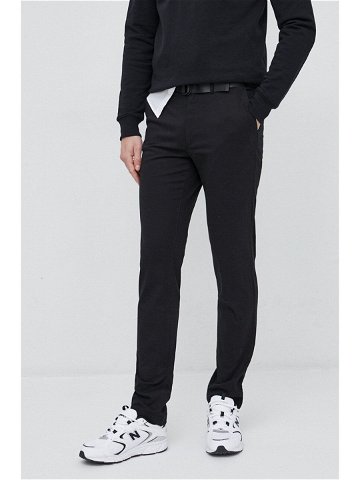 Kalhoty Calvin Klein pánské černá barva přiléhavé K10K110979