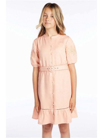 Dívčí šaty Guess oranžová barva mini