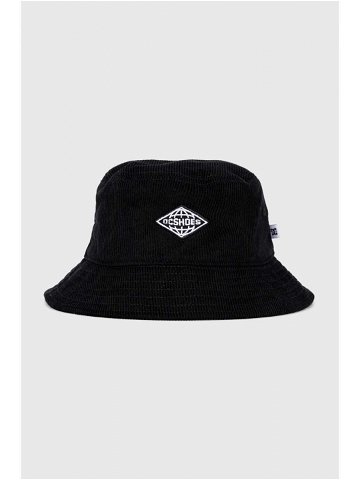 Manšestrový klobouok DC černá barva bavlněný