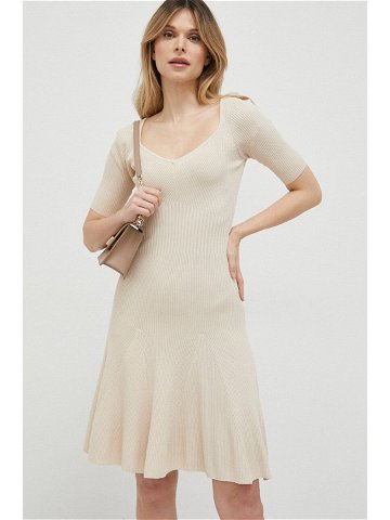 Šaty Guess béžová barva mini
