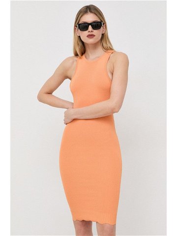 Šaty Guess oranžová barva mini