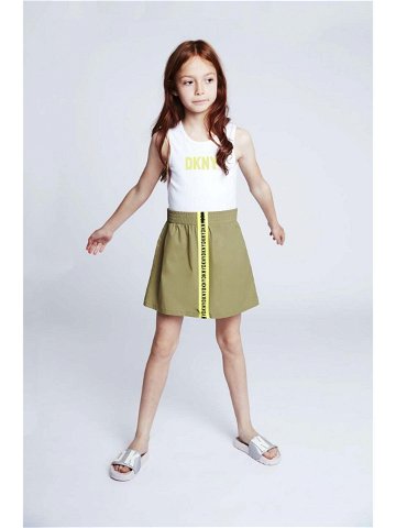 Dívčí šaty Dkny zelená barva mini