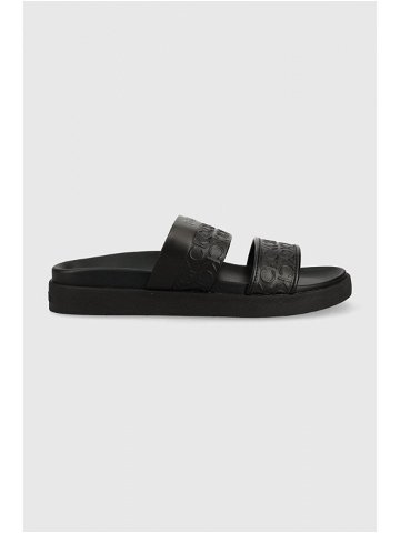 Pantofle Calvin Klein ERGO SLIDE – HF MONO dámské černá barva HW0HW01535