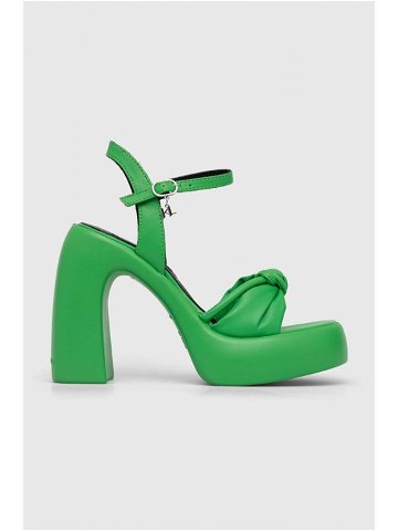 Sandály Karl Lagerfeld ASTRAGON HI zelená barva KL33715