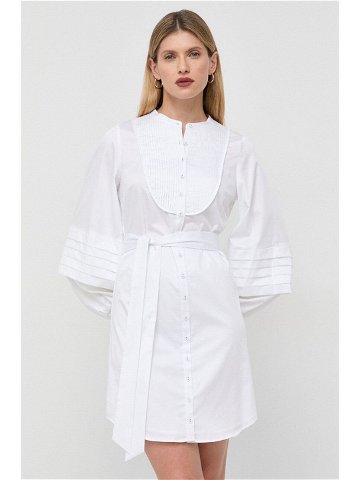 Šaty Guess bílá barva mini