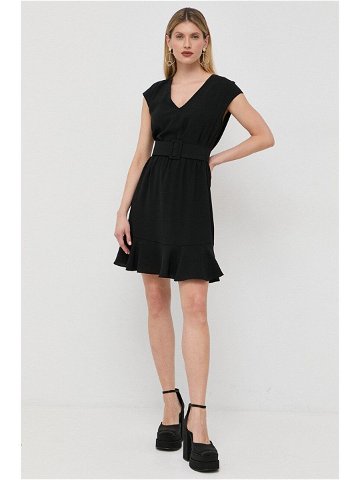 Šaty Armani Exchange černá barva mini