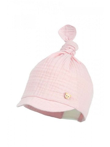 Dětská bavlněná čepice Jamiks růžová barva z tenké pleteniny
