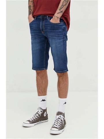 Džínové šortky Tommy Jeans pánské tmavomodrá barva