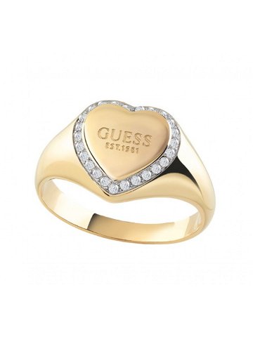 Guess Romantický pozlacený prsten Fine Heart JUBR01430JWYG 52 mm