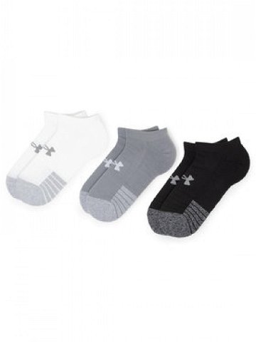 Under Armour Sada 3 párů nízkých ponožek unisex Heatgear No Show Sock 1346755-035 Šedá
