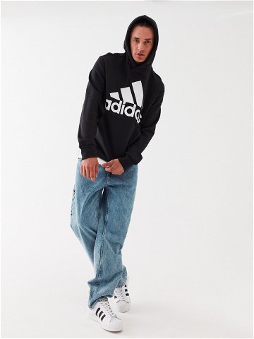 Adidas Mikina Essentials French Terry Big Logo Hoodie IC9363 Černá Regular Fit