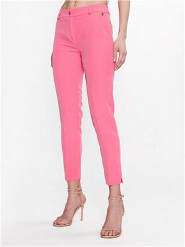 Maryley Kalhoty z materiálu 23EB52Z M08 43FR Růžová Slim Fit