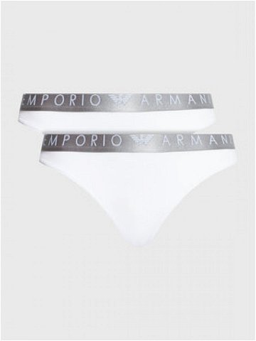 Emporio Armani Underwear Sada 2 kusů klasických kalhotek 163334 3R235 00010 Bílá