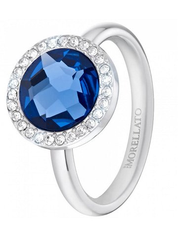 Morellato Ocelový prsten s modrým krystalem Essenza SAGX15 54 mm