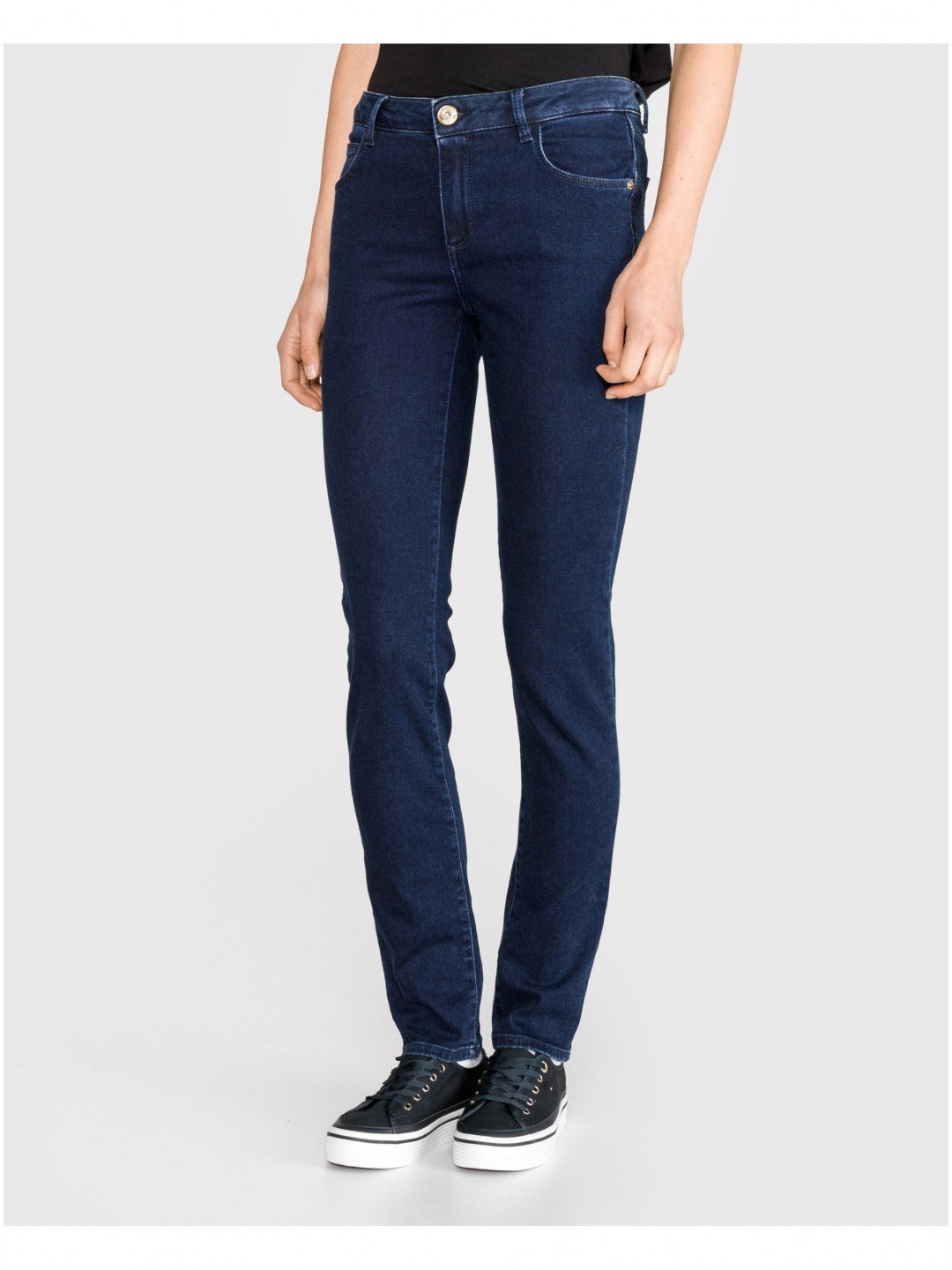 Modré dámské straight fit džíny Trussardi Jeans