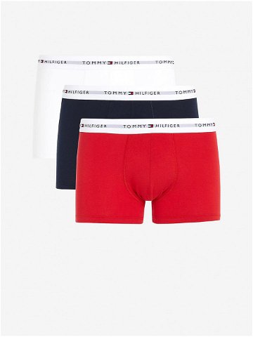 Sada tří pánských boxerek v černé bílé a červené barvě barvě Tommy Hilfiger Underwear