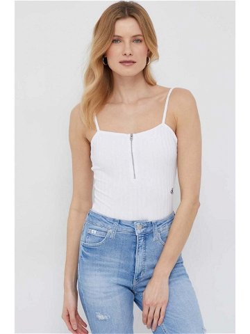 Body Calvin Klein Jeans dámské bílá barva