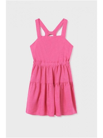 Dívčí šaty Mayoral růžová barva mini
