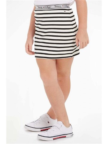 Dětská sukně Tommy Hilfiger tmavomodrá barva mini