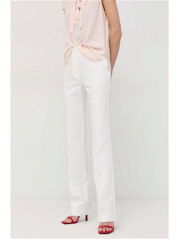 Kalhoty Marciano Guess dámské bílá barva jednoduché high waist