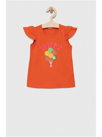 Kojenecké tričko Birba & Trybeyond oranžová barva